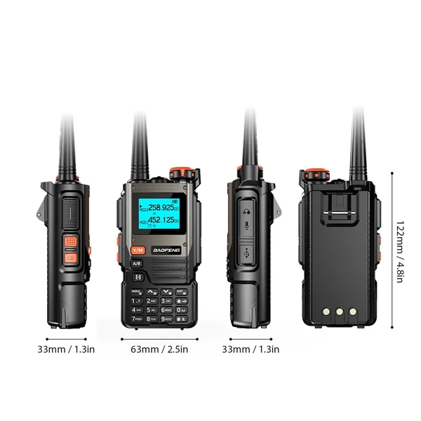BAOFENG hordozható 5W-os walkie talkie, nagy hatótávolságú vezeték nélküli interfon