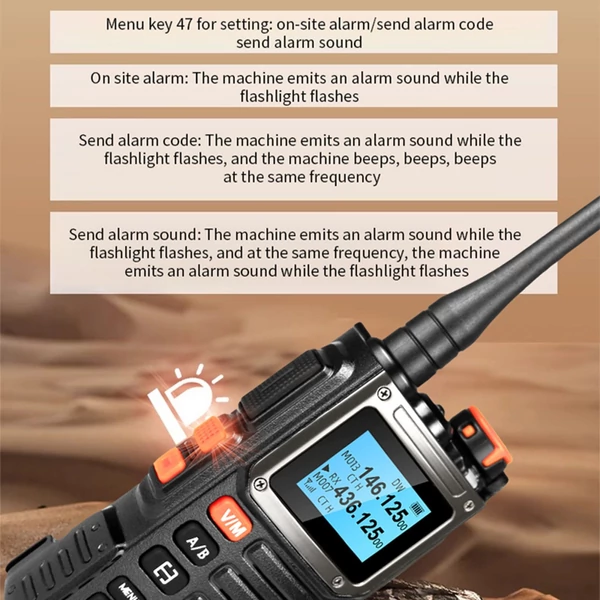 BAOFENG hordozható 5W-os kézi walkie-talkie interphone