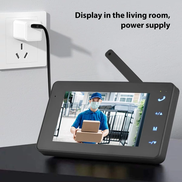 2.4G vezeték nélküli video csengő kamera monitorral, kijelzővel