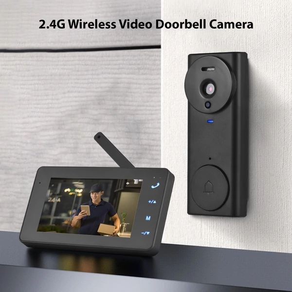 2.4G vezeték nélküli video csengő kamera monitorral, kijelzővel