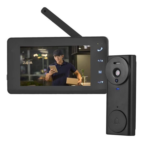2.4G vezeték nélküli video csengő kamera monitorral, kijelzővel