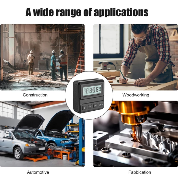 Digitális szögkereső, mágneses szögmérő, szintmérő eszköz, dőlésmérő