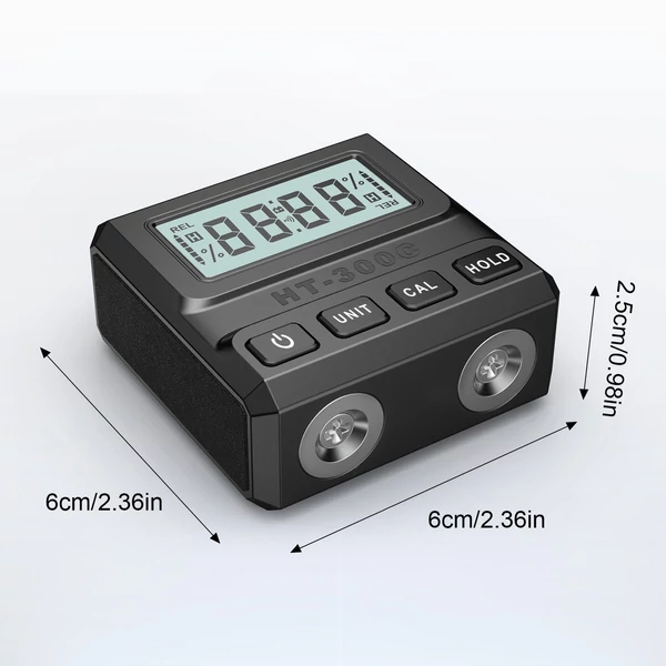 Digitális szögkereső, mágneses szögmérő, szintmérő eszköz, dőlésmérő