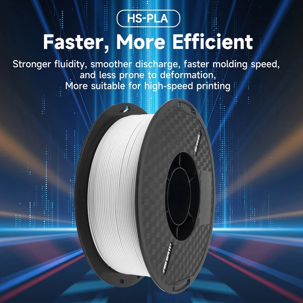 KINGROON 3D nyomtató HS-PLA izzószál, 1 kg 1,75 mm, standard 1 tekercs - Fekete