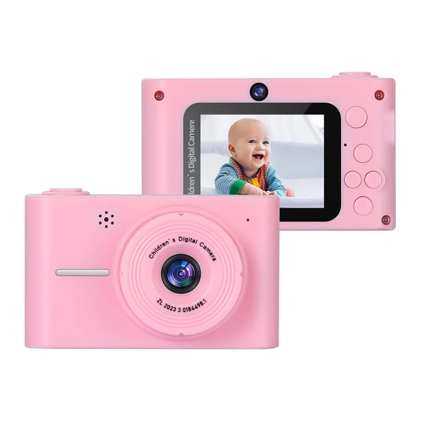 1080P digitális fényképezőgép, 20MP gyerekkamera - Pink