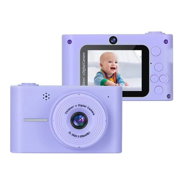 1080P digitális fényképezőgép, 20MP gyerekkamera - Lila