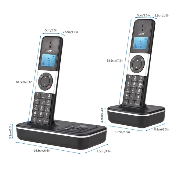 D1002 TAM-D 2 kézibeszélős vezeték nélküli telefon üzenetrögzítővel, hívóazonosító/hívásvárakoztatás