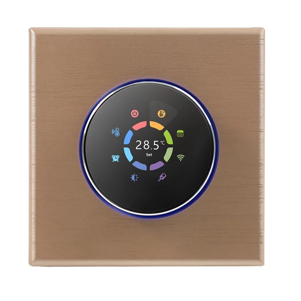 WiFi intelligens termosztát, hőmérséklet-szabályozó, hetente programozható - Pezsgő, 5A víz/gáz kazánhoz