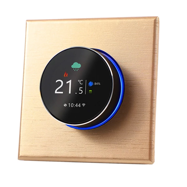 WiFi intelligens termosztát, hőmérséklet-szabályozó, hetente programozható - Pezsgő, 5A víz/gáz kazánhoz
