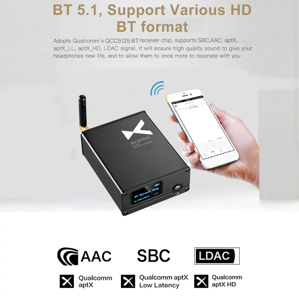 XDUOO XQ-50 PRO2 BT 5.1 Audio Receiver átalakító