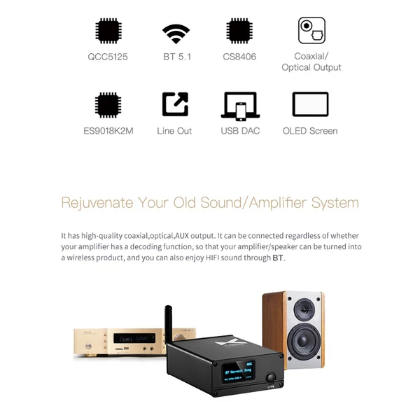 XDUOO XQ-50 PRO2 BT 5.1 Audio Receiver átalakító