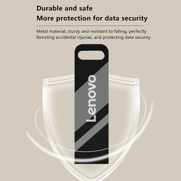 Lenovo SX110 USB 2.0 flash meghajtó, hordozható fém U-Disk - Fekete, 16G