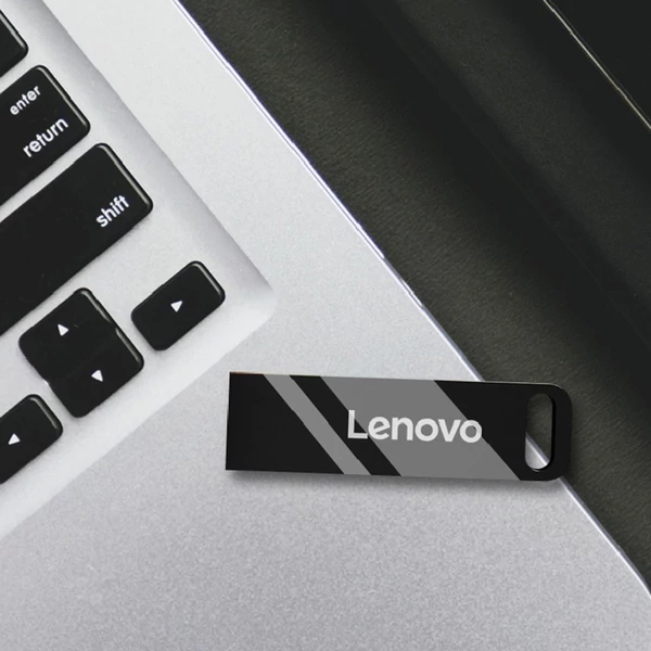 Lenovo SX110 USB 2.0 flash meghajtó, hordozható fém U-Disk - Fekete, 16G