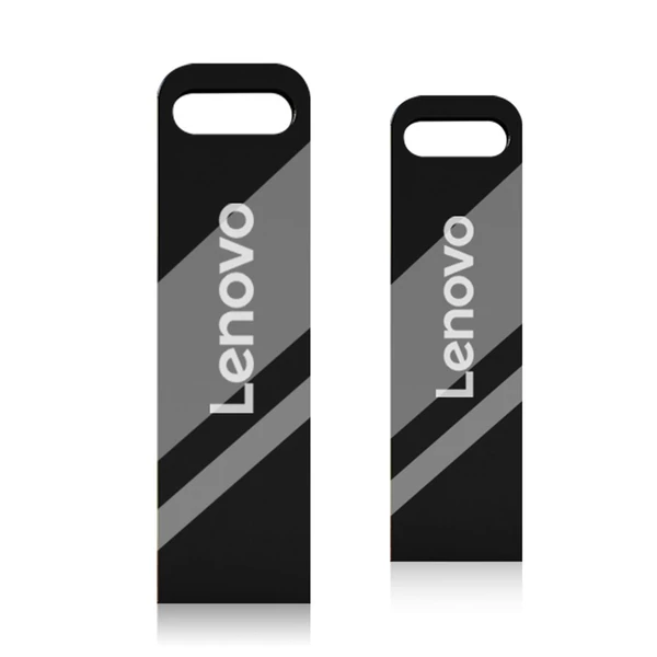 Lenovo SX110 USB 2.0 flash meghajtó, hordozható fém U-Disk - Fekete, 32G