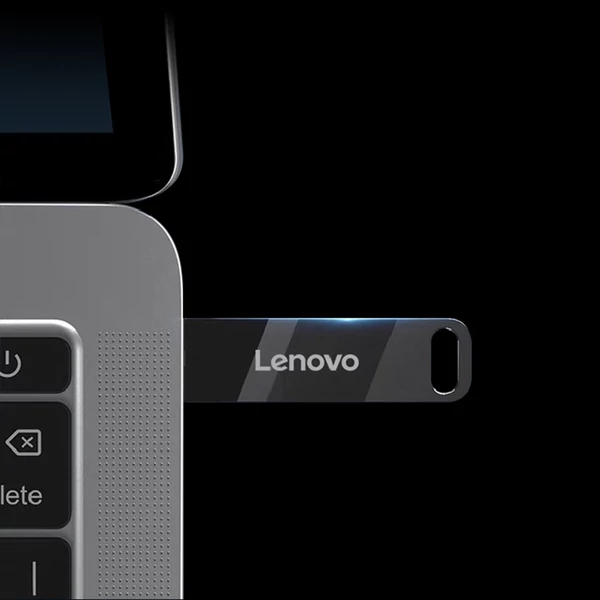 Lenovo SX110 USB 2.0 flash meghajtó, hordozható fém U-Disk - Fekete, 32G