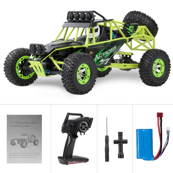 Wltoys 12427 1/12 2,4G 4WD 50km/h RC autó - Zöld