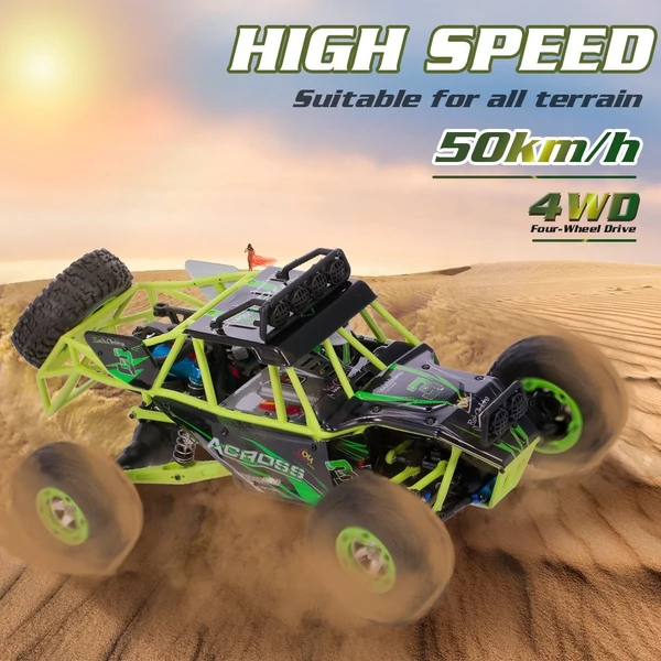 Wltoys 12427 1/12 2,4G 4WD 50km/h RC autó - Zöld