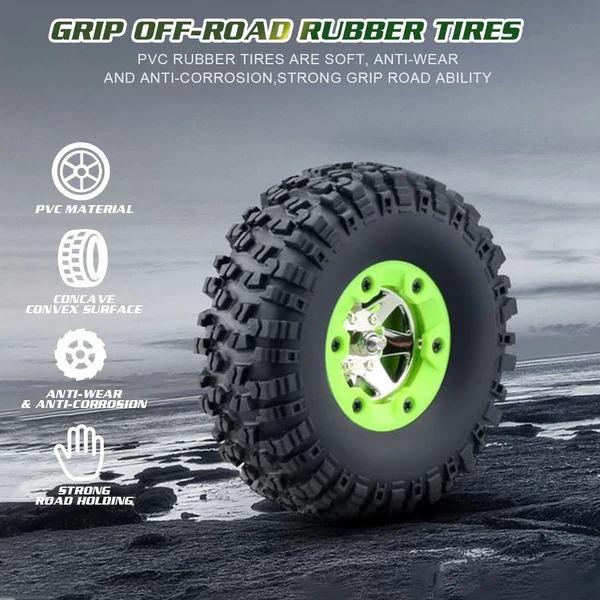 Wltoys 12427 1/12 2,4G 4WD 50km/h RC autó - Zöld