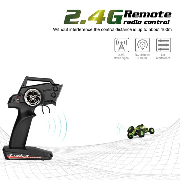 Wltoys 12427 1/12 2,4G 4WD 50km/h RC autó - Zöld