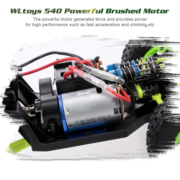 Wltoys 12427 1/12 2,4G 4WD 50km/h RC autó - Zöld