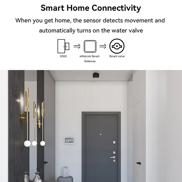 EWeLink ZigBee vízszelep automatikus kapcsoló, intelligens golyósszelep, IP65 vízálló besorolás - DN20