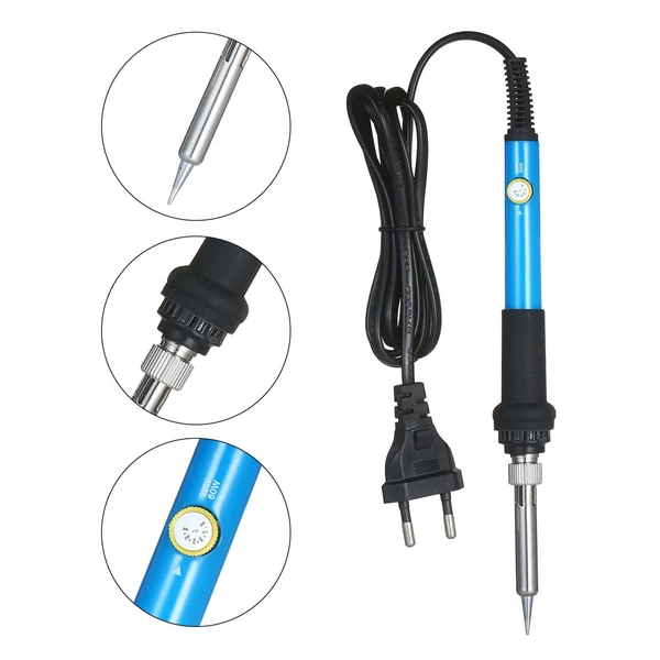 Állítható hőmérsékletű forrasztópáka készlet, 220V 60W