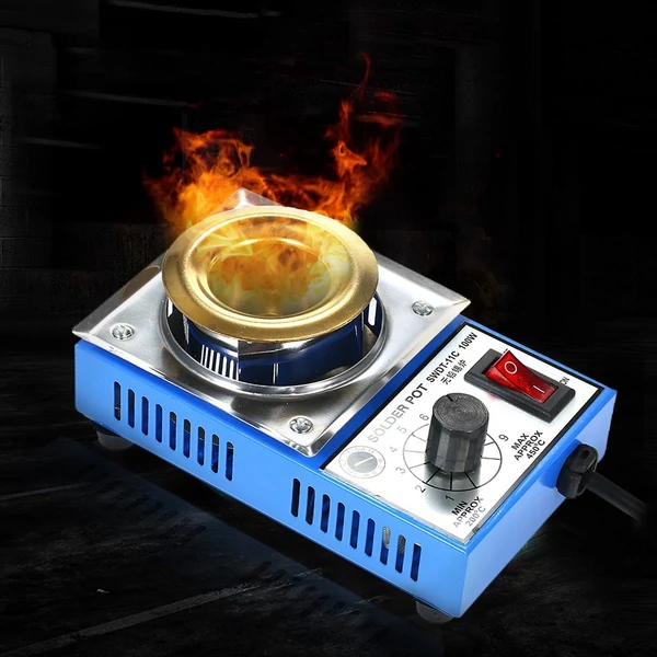 Mini ólommentes forrasztóedény, titán bevonatú, rozsdamentes acél forrasztóedény (220 V) - 100W 38mm 250g