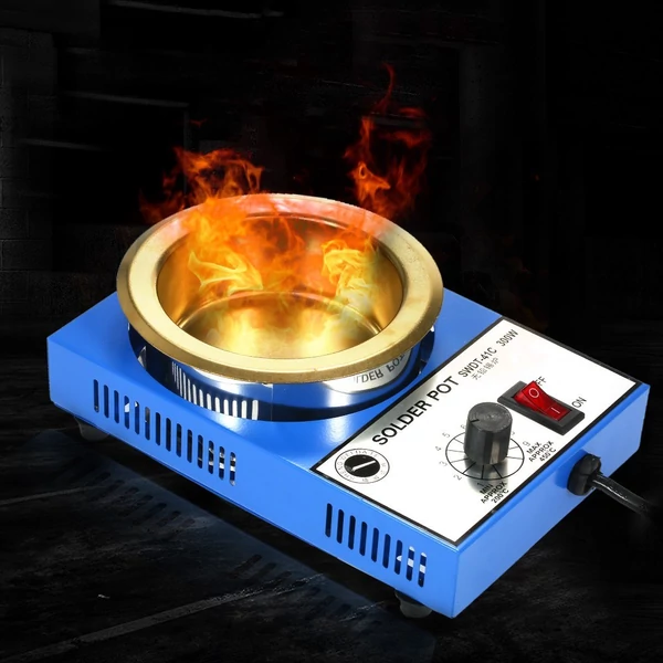 Mini ólommentes forrasztóedény, titán bevonatú, rozsdamentes acél forrasztóedény (220 V) - 300W 100mm 1200g