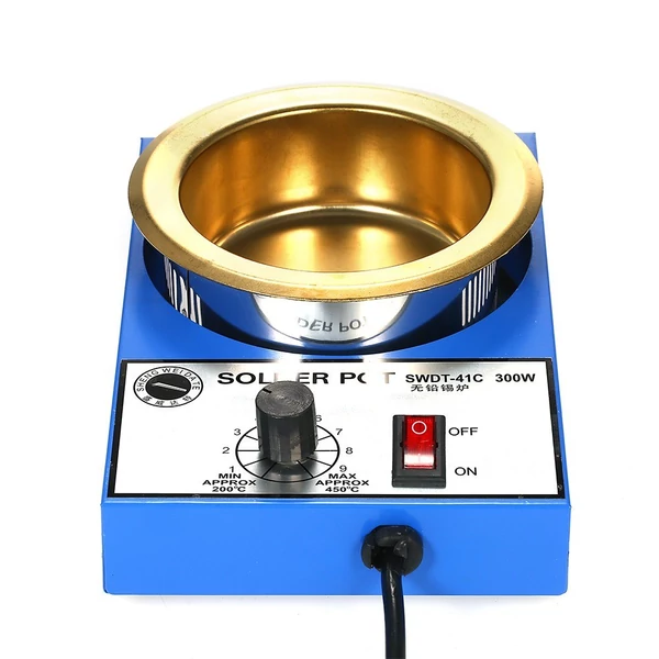 Mini ólommentes forrasztóedény, titán bevonatú, rozsdamentes acél forrasztóedény (220 V) - 300W 100mm 1200g