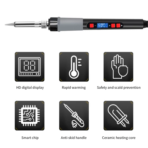 Digitális kijelzős forrasztópáka 80W 220V