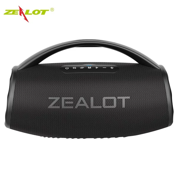 ZEALOT S97 80 W vezeték nélküli BT hangszóró erőteljes basszussal és színes fényekkel - Fekete