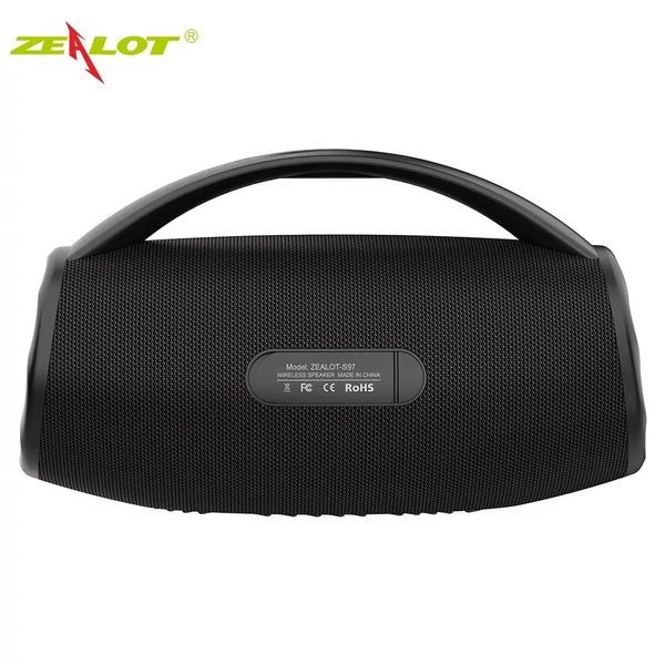 ZEALOT S97 80 W vezeték nélküli BT hangszóró erőteljes basszussal és színes fényekkel - Fekete