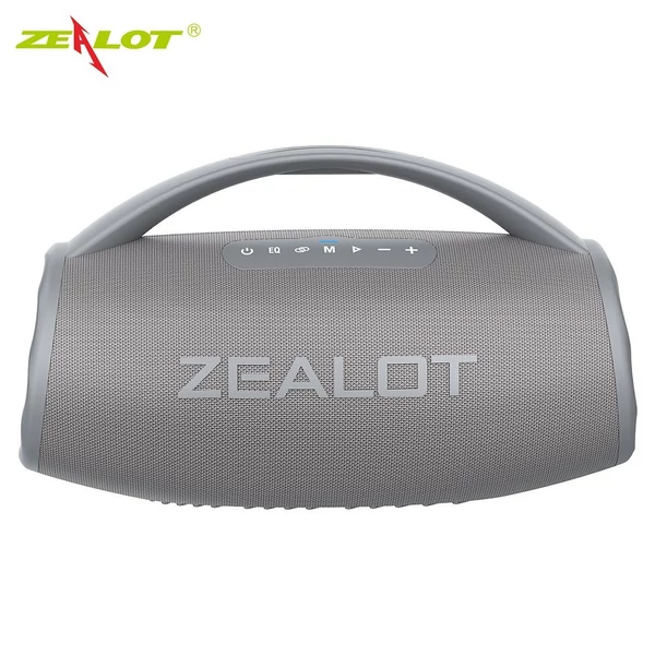 ZEALOT S97 80 W vezeték nélküli BT hangszóró erőteljes basszussal és színes fényekkel - Szürke