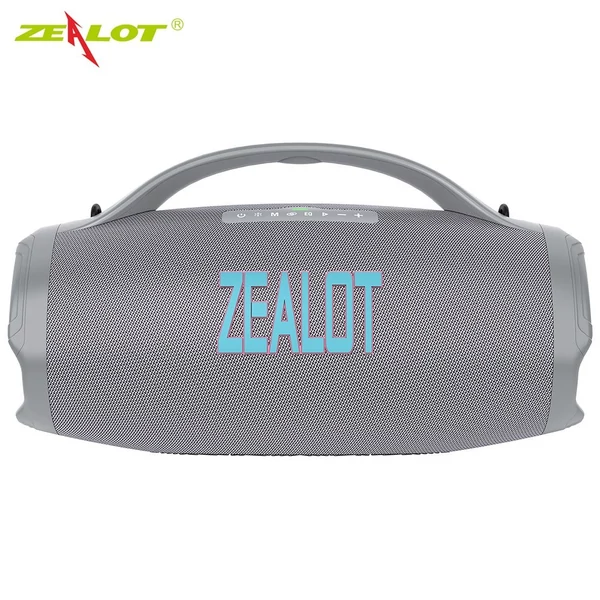 ZEALOT S98 BT vezeték nélküli sztereó hangszóró 150 W-os dübörgő hanggal, színes fényekkel - Szürke