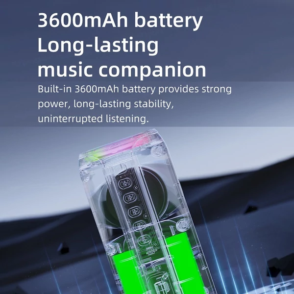 ZEALOT S32 Max: nagy hatékonyságú hordozható vezeték nélküli hangszóró BT 5.2 technológiával és RGB fényeffektusokkal - Szürke