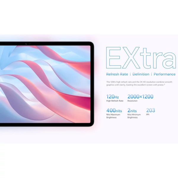 HONOR Pad X9 11,5 hüvelykes 2K teljes nézetű kijelzős WIFI táblagép 4 GB + 128 GB tárhellyel és 7250 mAh akkumulátorral - Szürke