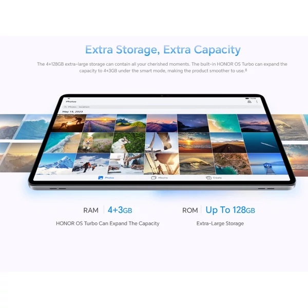 HONOR Pad X9 11,5 hüvelykes 2K teljes nézetű kijelzős WIFI táblagép 4 GB + 128 GB tárhellyel és 7250 mAh akkumulátorral - Szürke