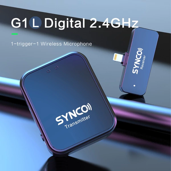 SYNCO G1L 2.4G vezeték nélküli mikrofonrendszer csíptetős adóval