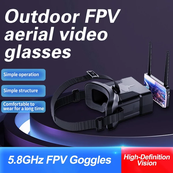 5,8 GHz-es FPV szemüveg, magával ragadó repülési szemüveg