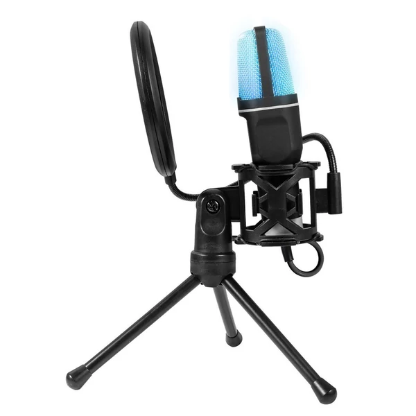 RGB hétszínű világító USB kondenzátor mikrofon játékhoz és videózáshoz