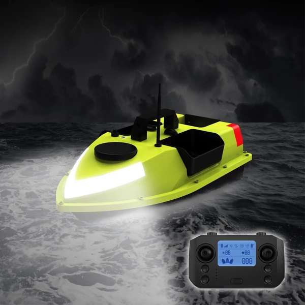 GPS RC csalicsónak, 600 m-es vezeték nélküli távirányítós horgászcsali csónak - 5200 mAh-s akkumulátor