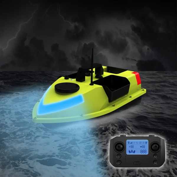 GPS RC csalicsónak, 600 m-es vezeték nélküli távirányítós horgászcsali csónak - 5200 mAh-s akkumulátor