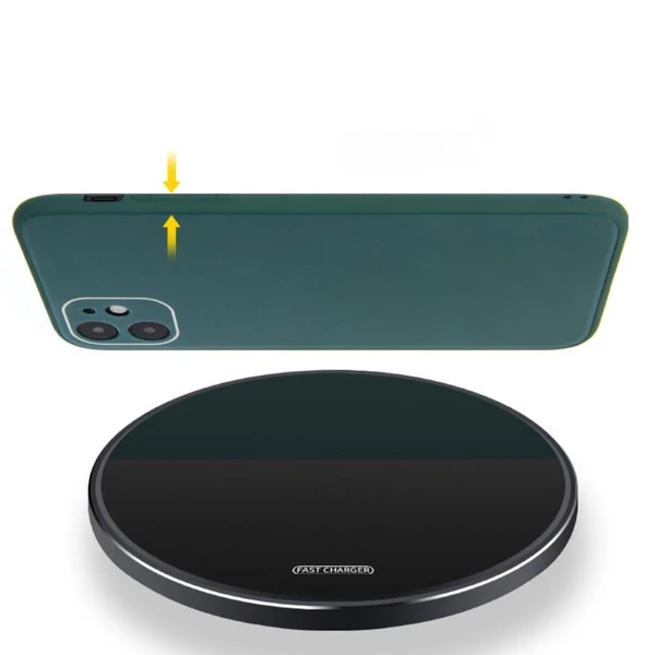 10 W-os vezeték nélküli töltő iOS/Android telefonokhoz, gyorstöltő pad, multivédelem - Fehér