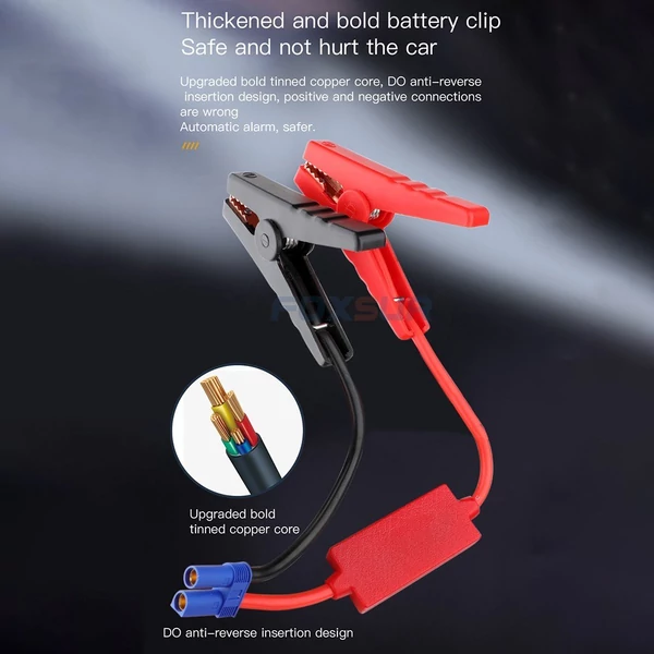 FOXSUR hordozható akkumulátoros kompresszor, 26800mAh indítóval, LED-del, autóhoz, motorhoz, biciklihez, labdához