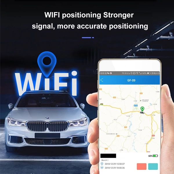 GPS nyomkövető gyerekeknek/időseknek, valós idejű helymeghatározás, riasztás, okos APP, 80m pontosság, autóhoz is - Standard