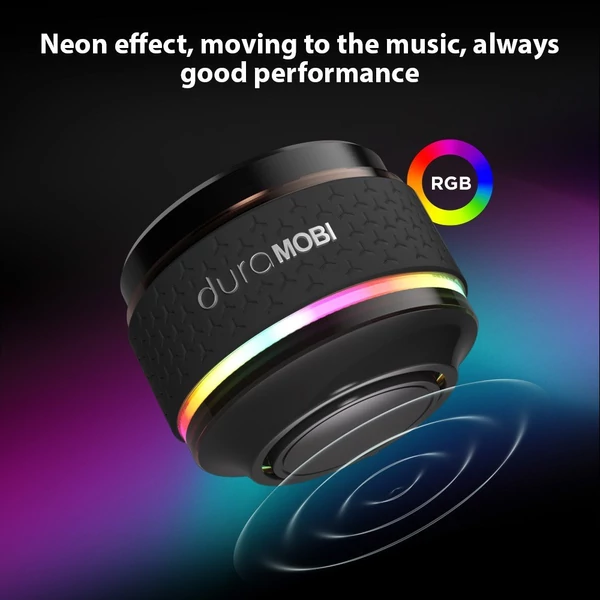 duraMOBI csontvezetéses vezeték nélküli, hordozható mini hangszóró mágneses rögzítéssel, RGB fény, IP54