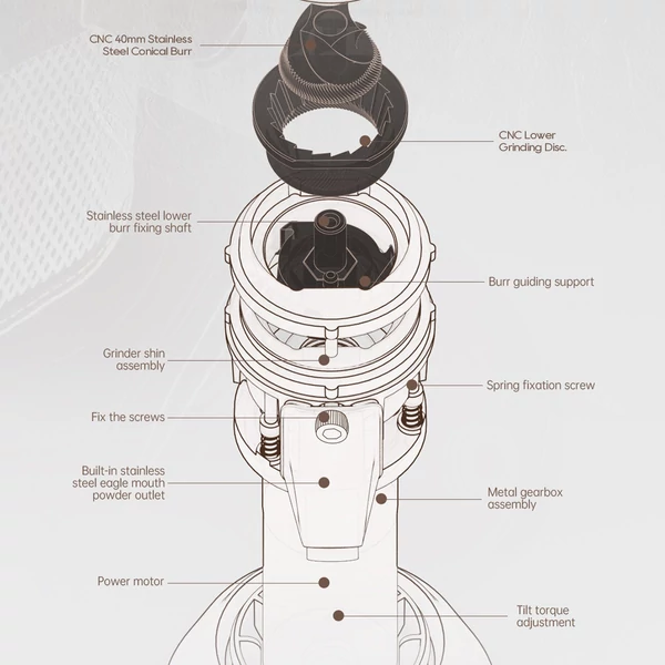 HiBREW G5 elektromos kávébabdaráló, eszpresszódaráló - Fekete