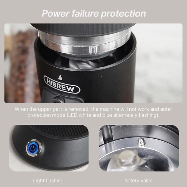 HiBREW G5 elektromos kávébabdaráló, eszpresszódaráló - Fekete