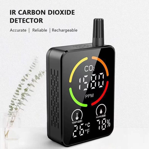 Levegőminőség-figyelő CO2-érzékelő, 3 az 1-ben pontos CO2-mérő / hőmérséklet / páratartalom / NDIR érzékelő