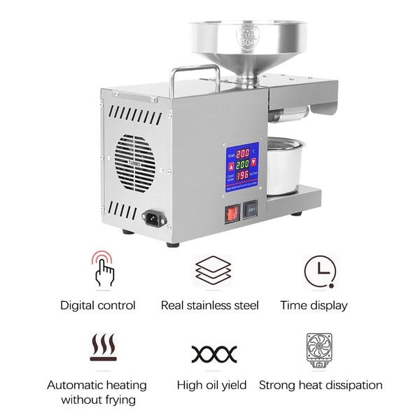 LTP333 610W intelligens rozsdamentes acél olajprésgép